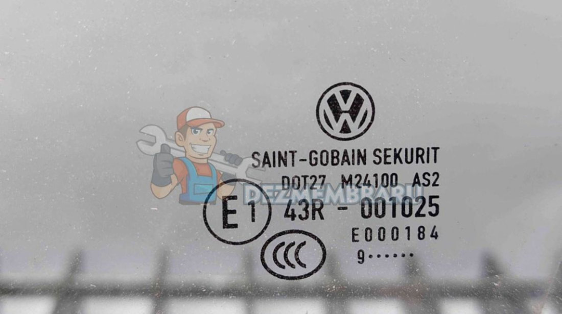 Geam usa stanga fata Volkswagen Golf 6 (5K1) [Fabr 2009-2013] OEM