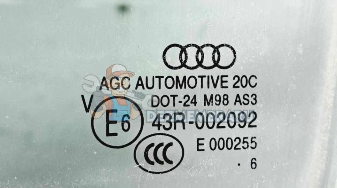 Geam usa stanga spate Audi Q7 (4MB) [ Fabr 2015-prezent] OEM