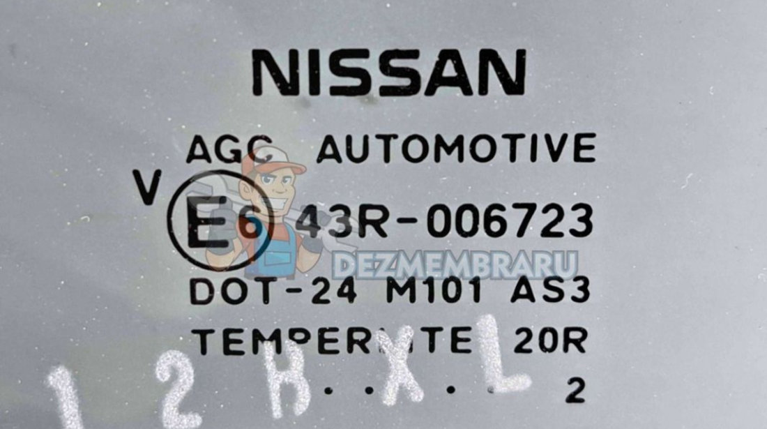Geam usa stanga spate Nissan Juke [Fabr 2010-2014] Hatchback OEM