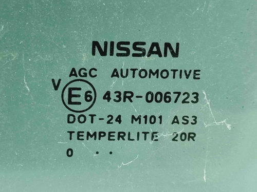 Geam usa stanga spate Nissan Qashqai Facelift (2) [Fabr 2009-2013] OEM