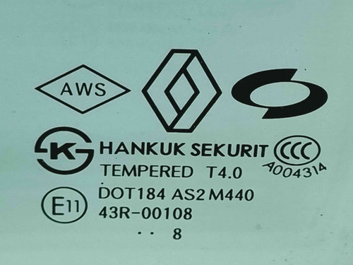 Geam usa stanga spate Renault Koleos 1 SUV [Fabr 2008-2015] OEM