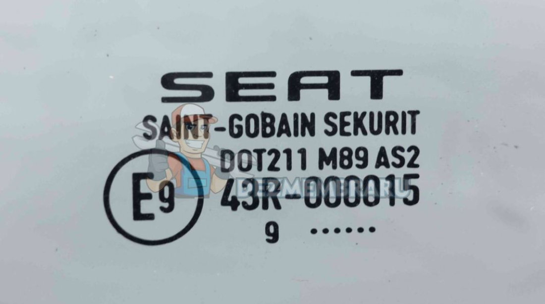 Geam usa stanga spate Seat Ibiza 5 (6J5) [Fabr 2008-2017] OEM