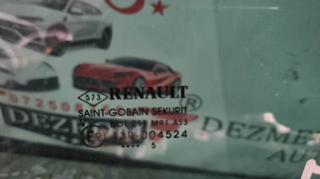 Geam usa stanga spate (tenta verde de fabrica) Renault Megane 3 Hatchback