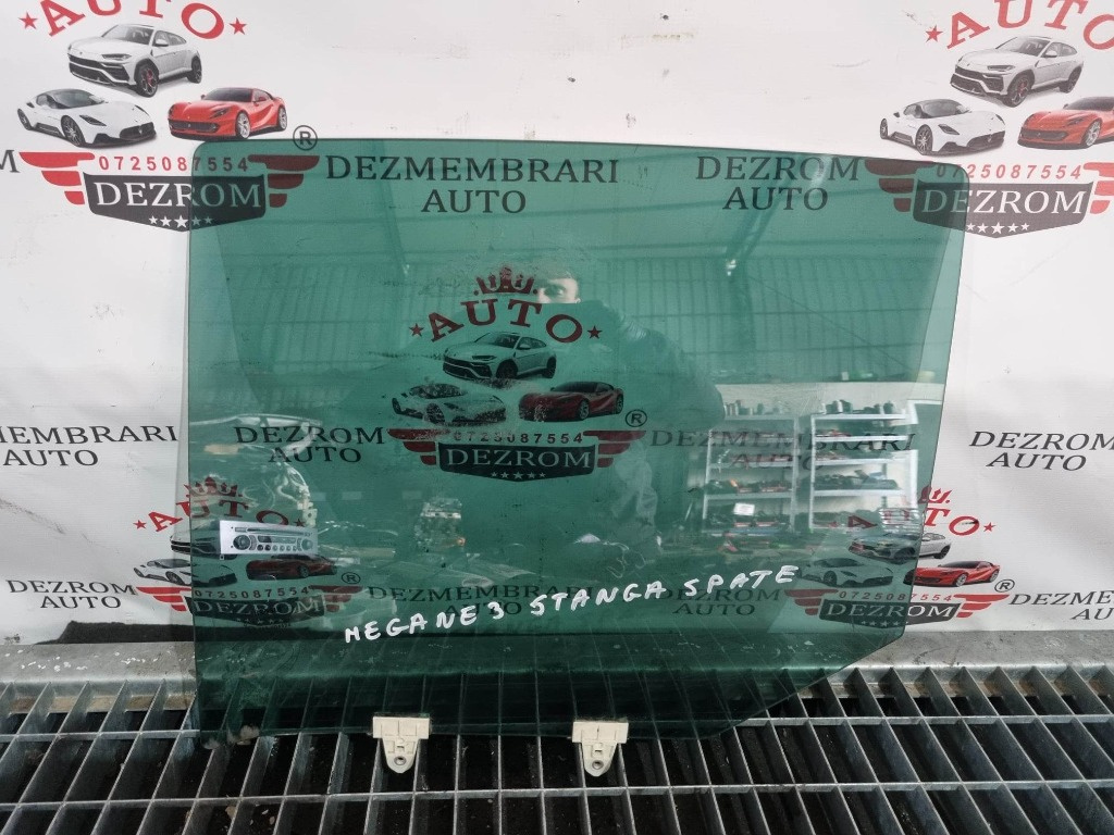 Geam usa stanga spate (tenta verde de fabrica) Renault Megane 3 Hatchback