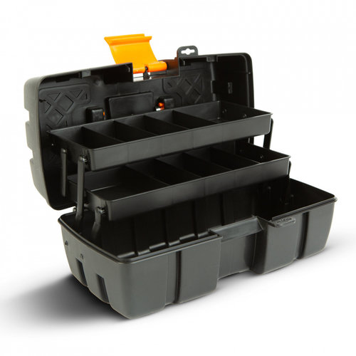Geantă De Scule Pliabila Cu Tavă Dublă Plastic 31 x 18 x 14cm 11011A