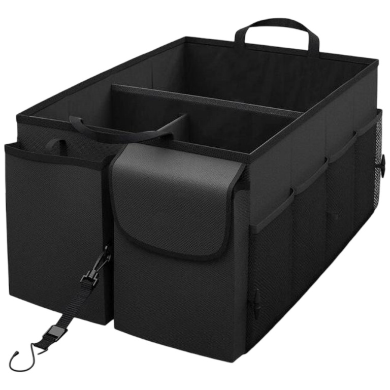 Geanta Organizator Portbagaj Cu Chingi De Ancorare, Pliabil, 9 Compartimente, Negru 58X43X27 10400R