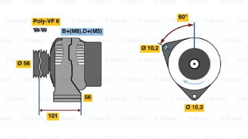 Generator / Alternator (0123320046 BOSCH) MERCEDES-BENZ