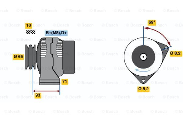 Generator / Alternator (0123500005 BOSCH) VOLVO