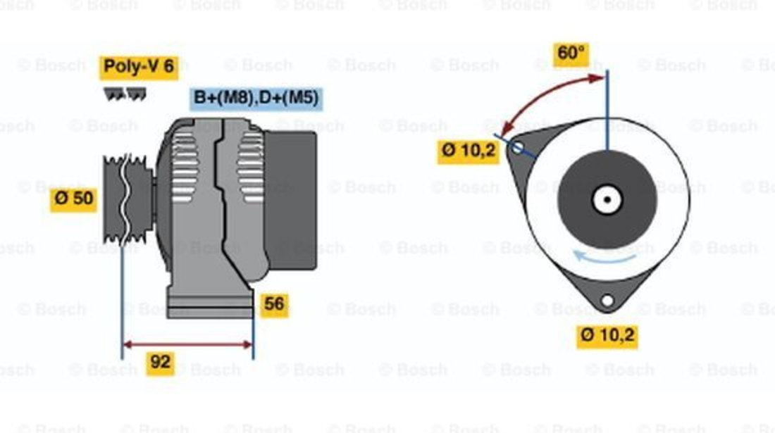 Generator / Alternator (0123510100 BOSCH) MERCEDES-BENZ