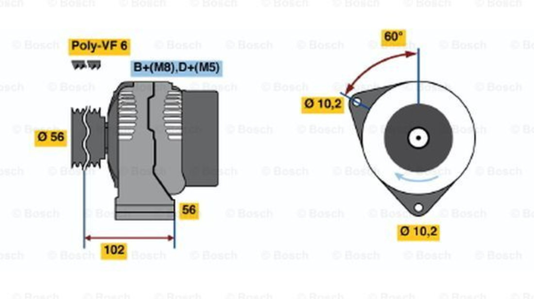 Generator / Alternator (0123510102 BOSCH) MERCEDES-BENZ