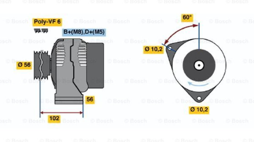 Generator / Alternator (0123510102 BOSCH) MERCEDES-BENZ