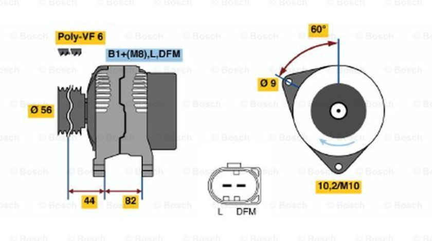 Generator / Alternator (0124325020 BOSCH) VW