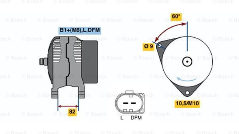 Generator / Alternator (0124515058 BOSCH) AUDI,VW (SVW)
