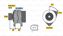 Generator / Alternator (0124525216 BOSCH) FUSO (MI...