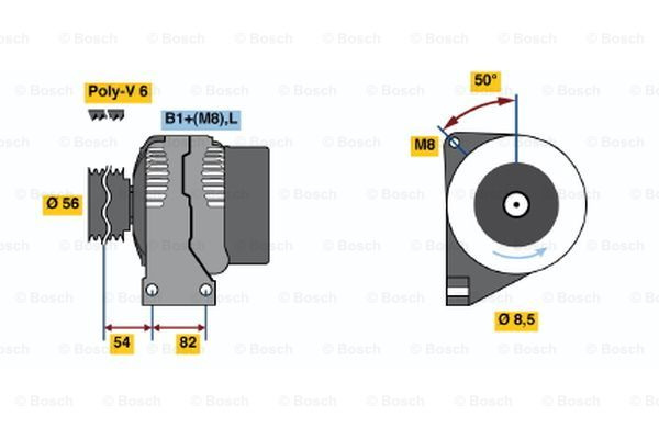 Generator / Alternator (0124625025 BOSCH) VOLVO