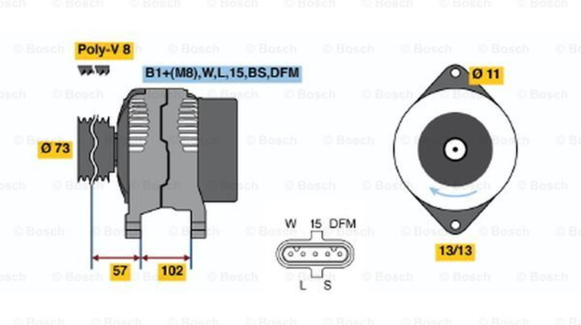 Generator / Alternator (0124655021 BOSCH)