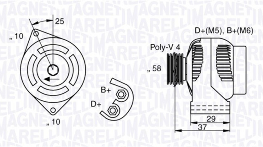 Generator / Alternator (063341658010 MAGNETI MARELLI) SMART