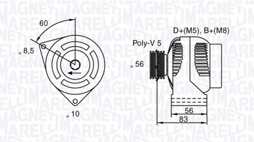 Generator / Alternator (063341740010 MAGNETI MARELLI) Citroen,PEUGEOT