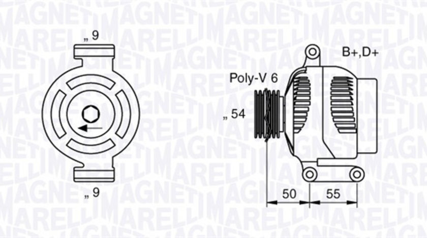 Generator / Alternator (063358061010 MAGNETI MARELLI) FIAT,LANCIA,OPEL,SUZUKI,VAUXHALL