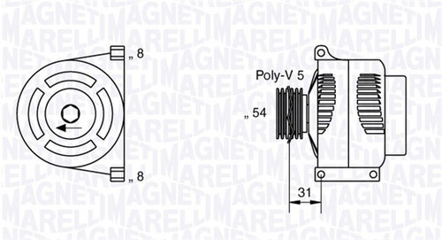 Generator / Alternator (063377426010 MAGNETI MARELLI) ABARTH,ALFA ROMEO,FIAT,LANCIA