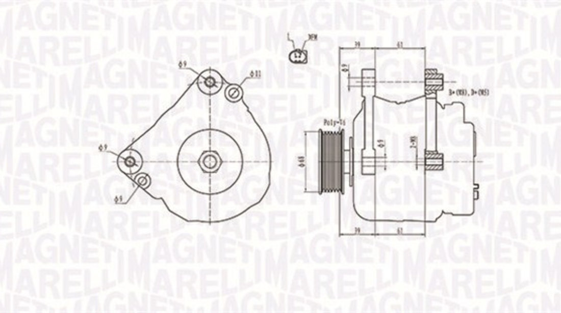 Generator / Alternator (063731402010 MAGNETI MARELLI) VW