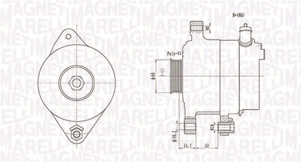 Generator / Alternator (063731595010 MAGNETI MARELLI) TOYOTA