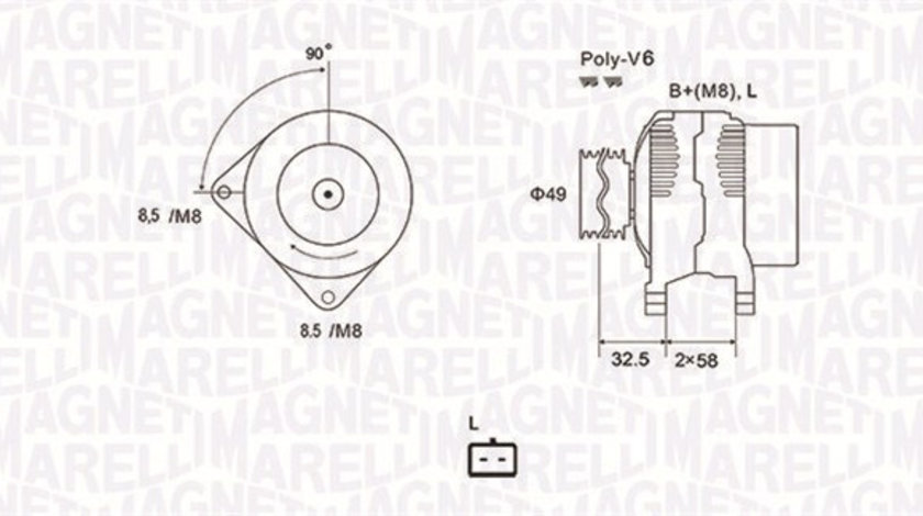 Generator / Alternator (063731627010 MAGNETI MARELLI) NISSAN,OPEL,RENAULT