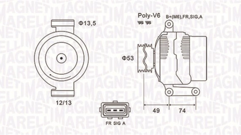 Generator / Alternator (063731635010 MAGNETI MARELLI) FORD