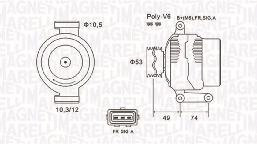 Generator / Alternator (063731638010 MAGNETI MARELLI) FORD,JAGUAR