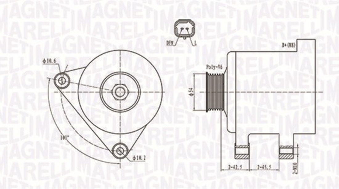 Generator / Alternator (063731674010 MAGNETI MARELLI) Citroen,FIAT,LANCIA,PEUGEOT,TOYOTA