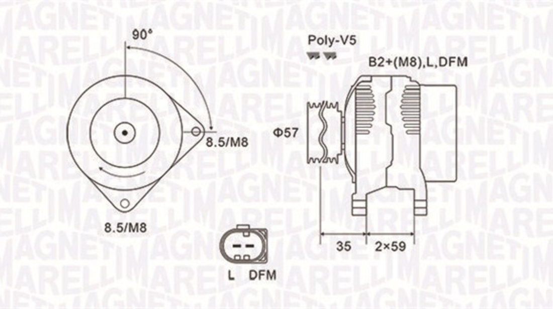 Generator / Alternator (063731675010 MAGNETI MARELLI) SEAT,SKODA,VW