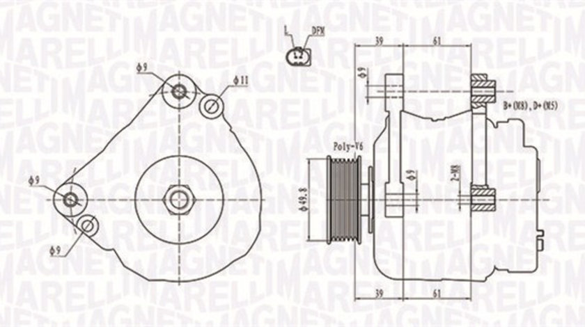 Generator / Alternator (063731729010 MAGNETI MARELLI) SEAT,SKODA,VW