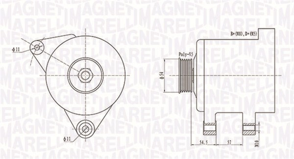 Generator / Alternator (063731747010 MAGNETI MARELLI) OPEL