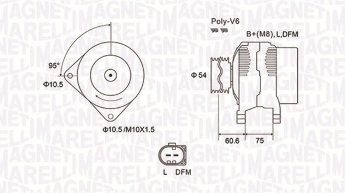 Generator / Alternator (063731757010 MAGNETI MARELLI) BMW,LAND ROVER