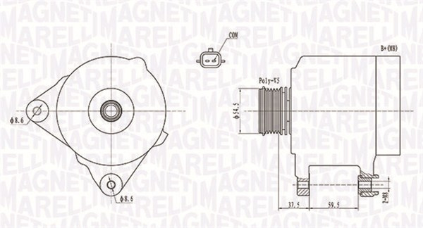 Generator / Alternator (063731860010 MAGNETI MARELLI) RENAULT