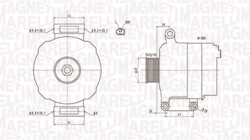 Generator / Alternator (063731867010 MAGNETI MARELLI) MINI