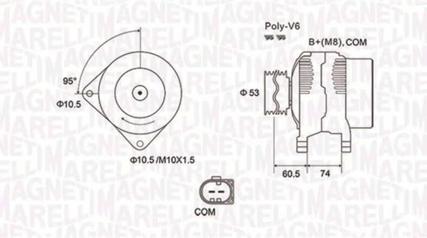 Generator / Alternator (063731905010 MAGNETI MARELLI) BMW