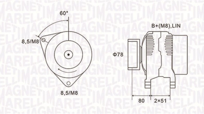 Generator / Alternator (063731919010 MAGNETI MARELLI) FORD