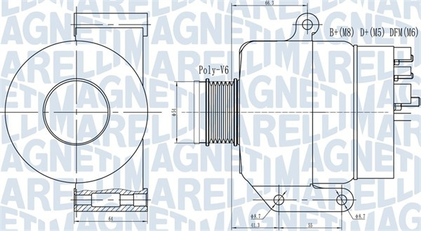 Generator / Alternator (063731935010 MAGNETI MARELLI) FIAT,LANCIA,OPEL