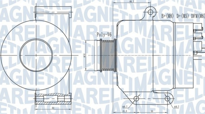 Generator / Alternator (063731935010 MAGNETI MARELLI) FIAT,LANCIA,OPEL