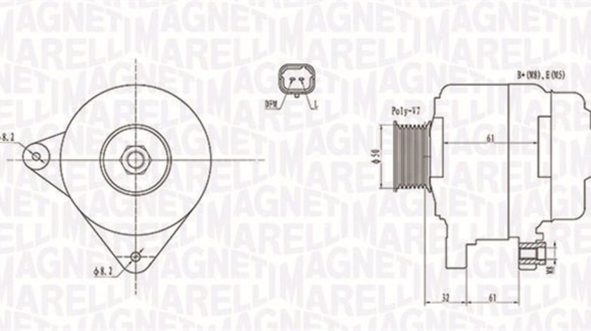 Generator / Alternator (063731959010 MAGNETI MARELLI) HYUNDAI,OPEL,RENAULT