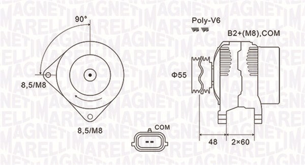 Generator / Alternator (063731974010 MAGNETI MARELLI) RENAULT