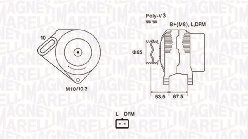 Generator / Alternator (063731976010 MAGNETI MARELLI) DACIA,RENAULT