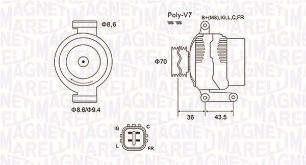 Generator / Alternator (063731980010 MAGNETI MARELLI) HONDA
