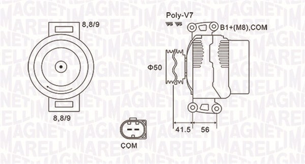 Generator / Alternator (063732108010 MAGNETI MARELLI) MERCEDES-BENZ