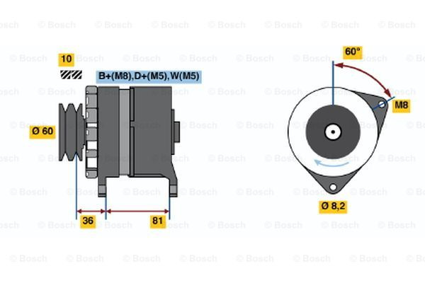 Generator / Alternator (0986034140 BOSCH) FORD