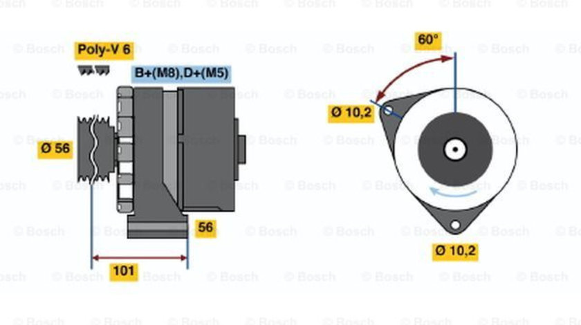 Generator / Alternator (0986036360 BOSCH) MERCEDES-BENZ