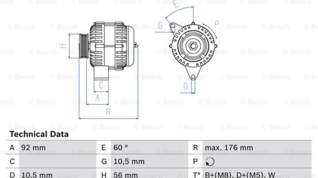 Generator / Alternator (0986036820 BOSCH) MERCEDES-BENZ