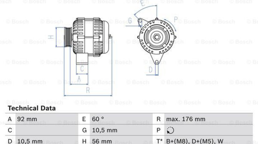 Generator / Alternator (0986036820 BOSCH) MERCEDES-BENZ