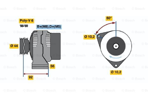 Generator / Alternator (0986037970 BOSCH) MERCEDES-BENZ